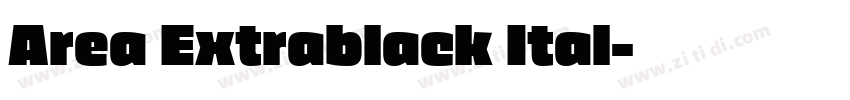 Area Extrablack Ital字体转换